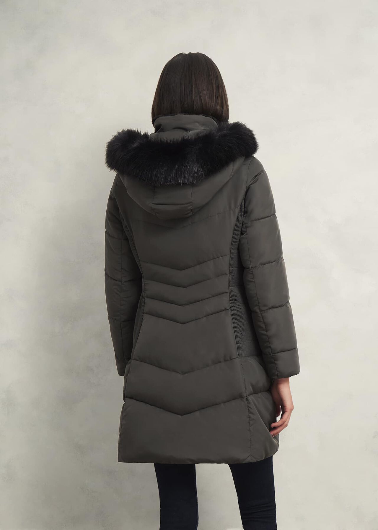Petite Jaymie Puffer, Charcoal, hi-res
