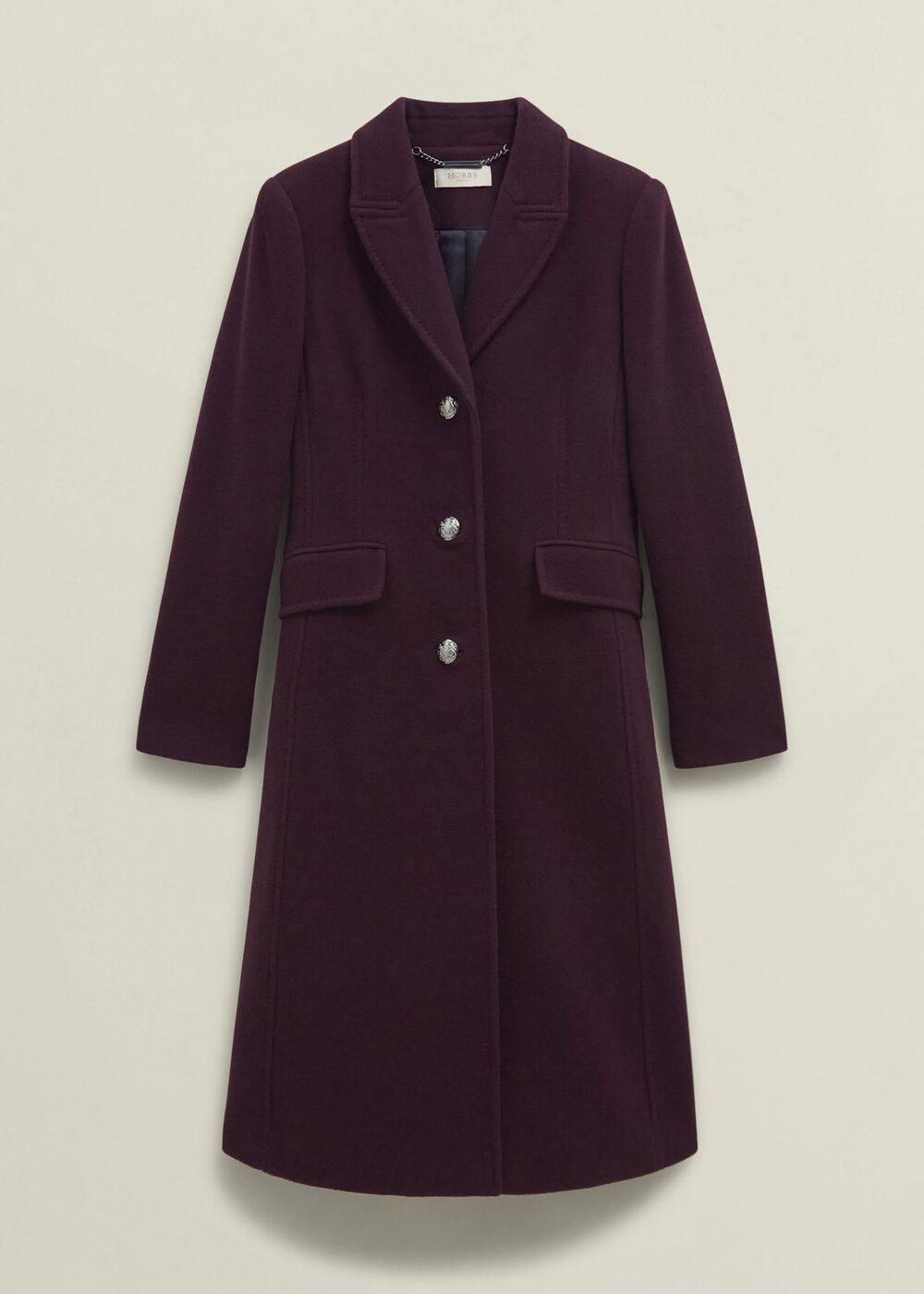 Petite Edwina Wool Blend Coat, Wine, hi-res