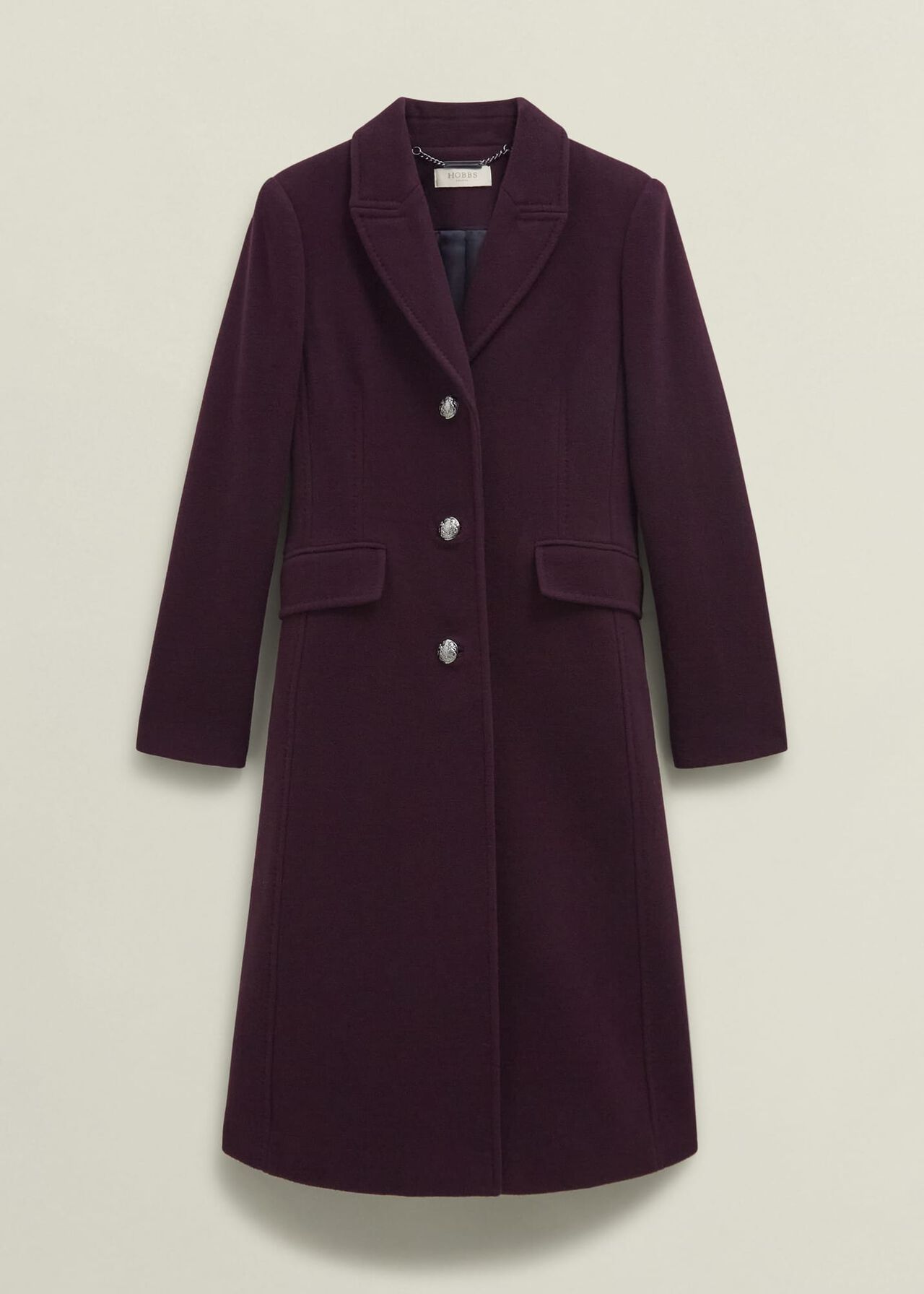 Petite Edwina Wool Blend Coat, Wine, hi-res