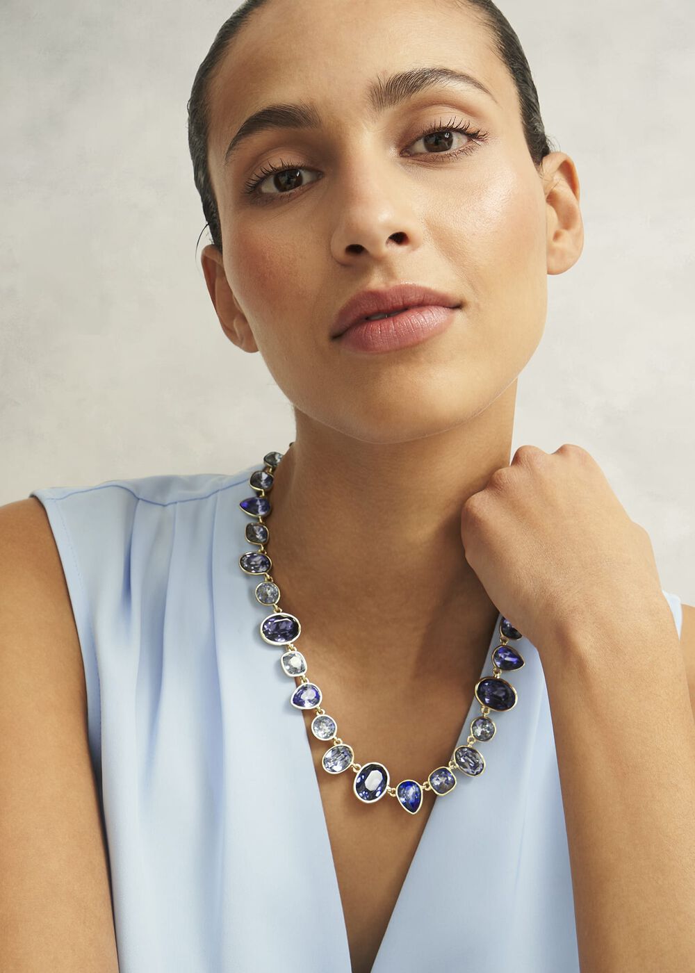 Indira Necklace, Blue Gold, hi-res