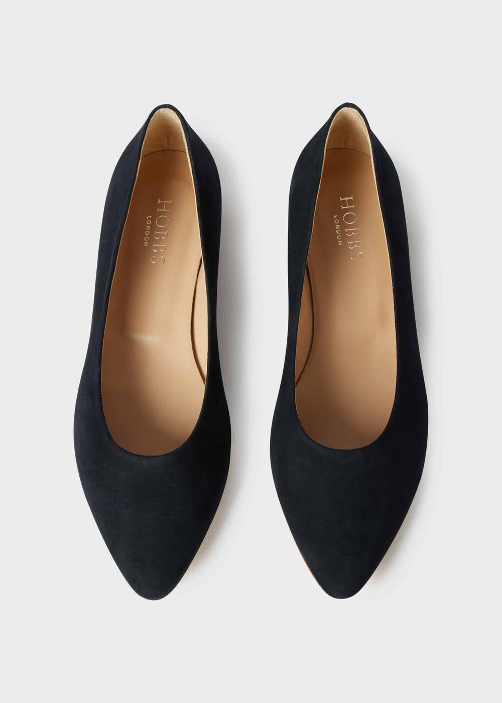 Serena Suede Ballerinas, Navy, hi-res