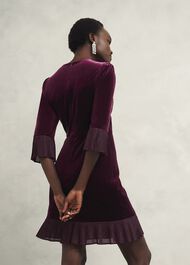 Ashley Velvet Dress, Warm Plum, hi-res