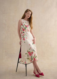 Petite Floral Carly Dress, Cream Multi, hi-res