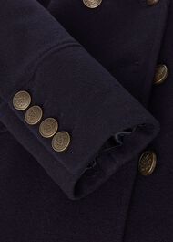 Brenna Wool Blend Maxi Coat, Navy, hi-res