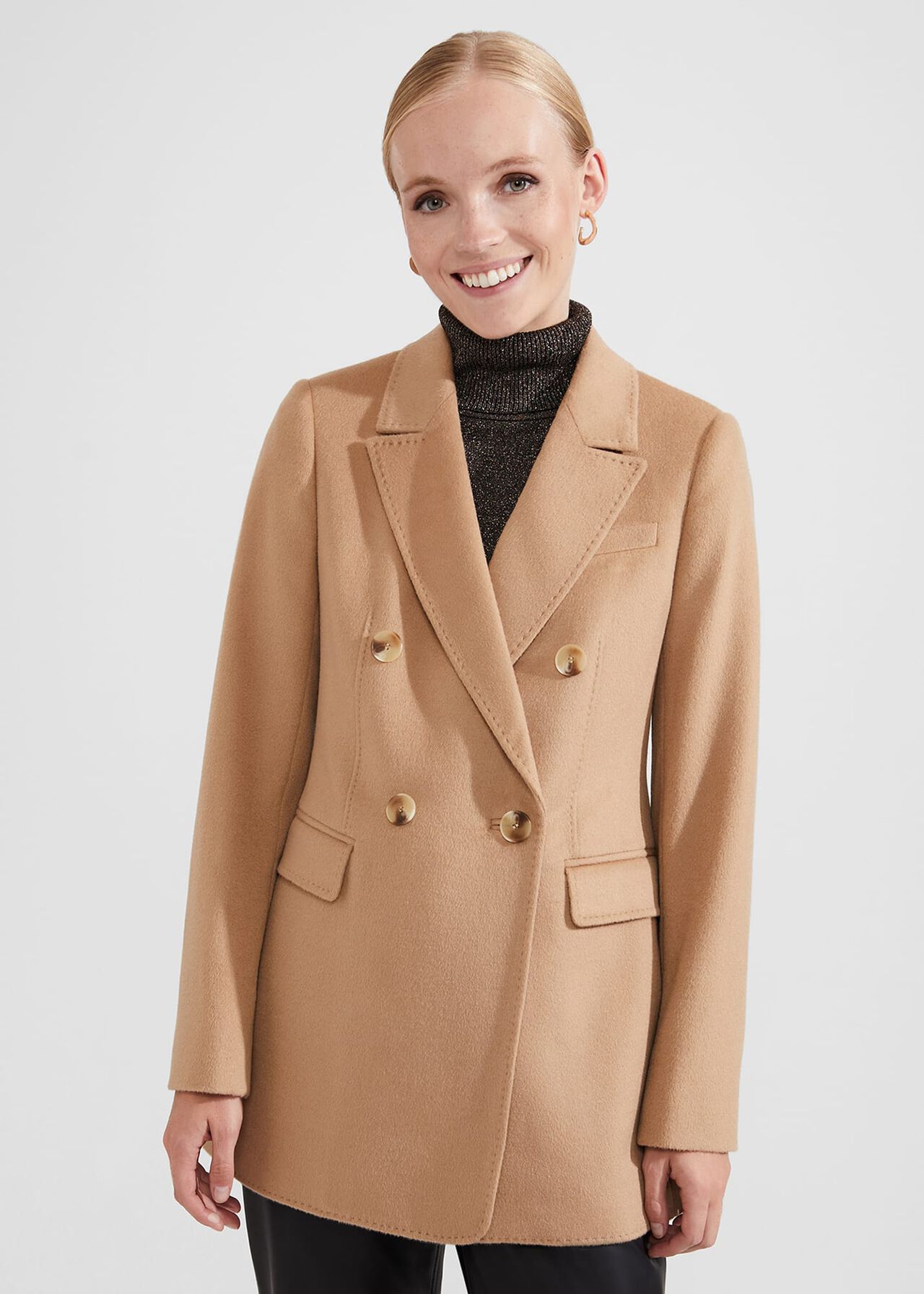 Clarence Wool Blazer, Camel, hi-res