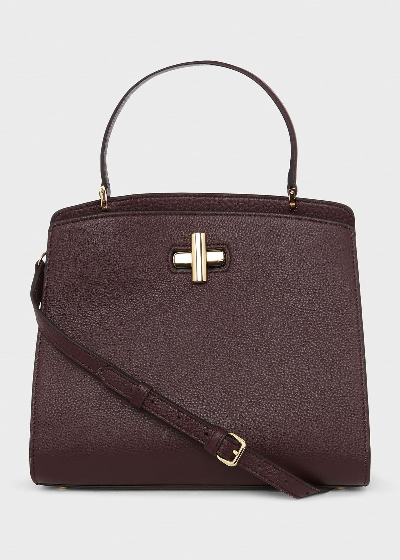Highland Leather Crossbody Bag, Wine, hi-res