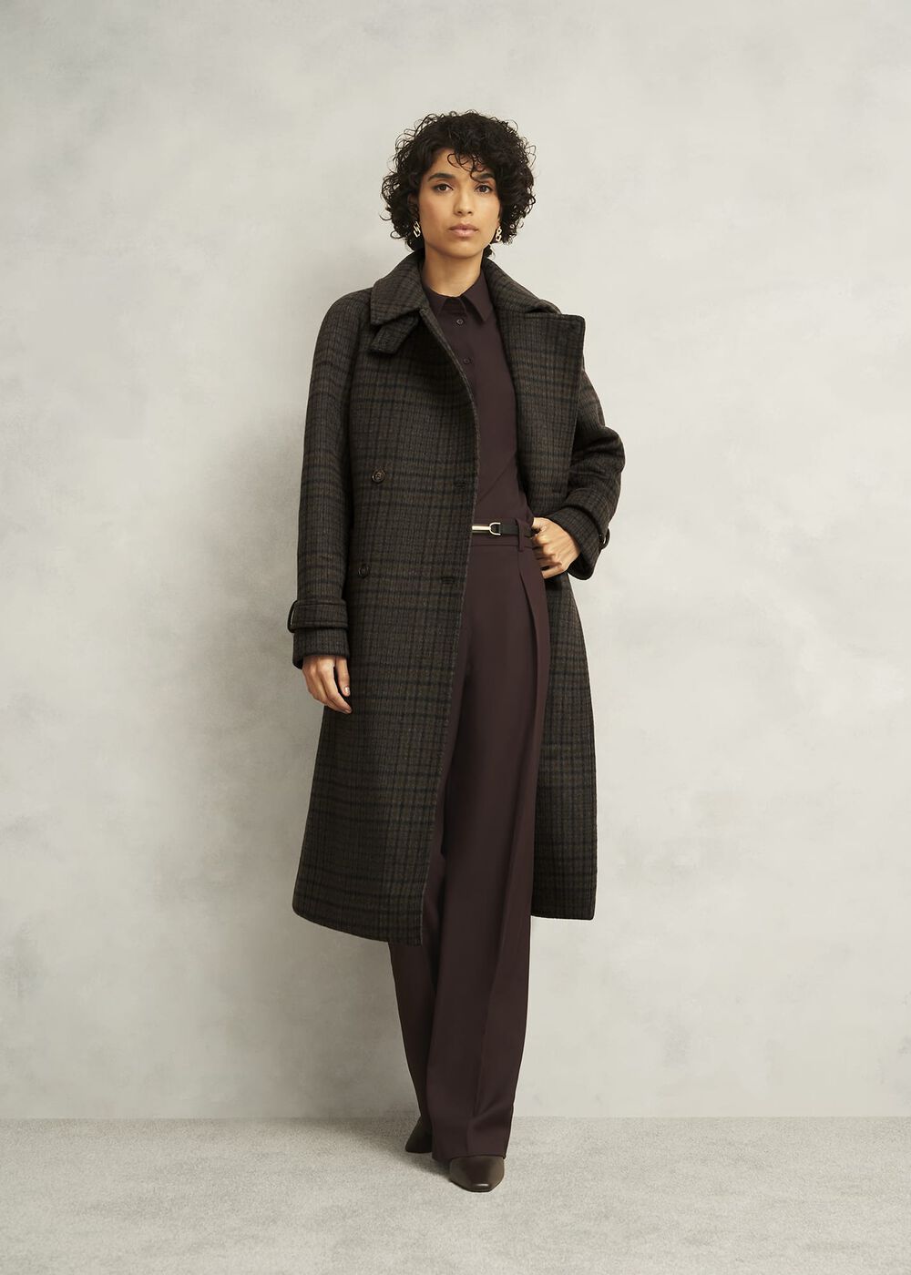 Peterson Wool Blend Coat, Brown Multi, hi-res