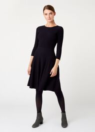 Kath Knitted Dress, Navy, hi-res