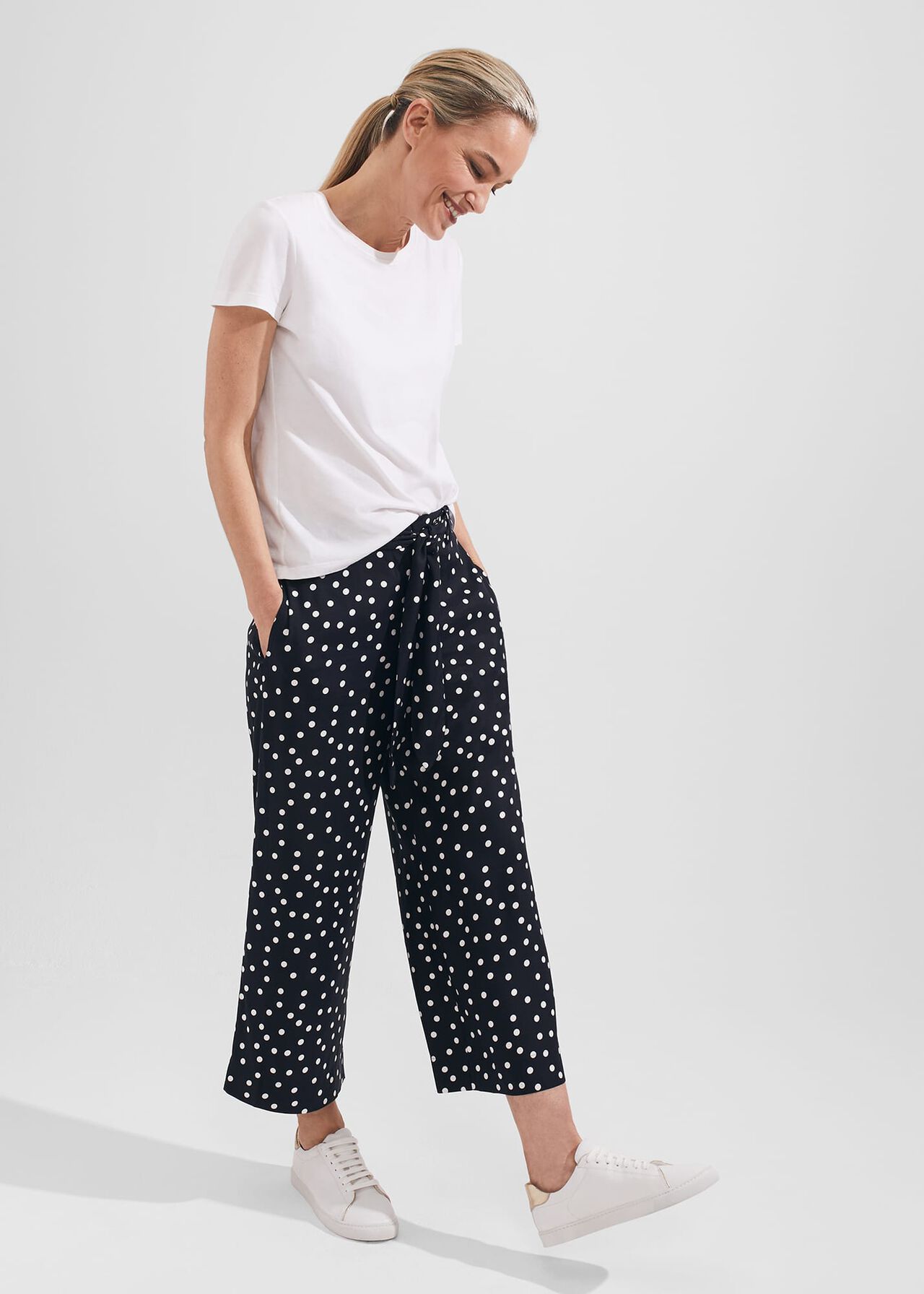 Petite Astrid Crop, Navy Ivory, hi-res
