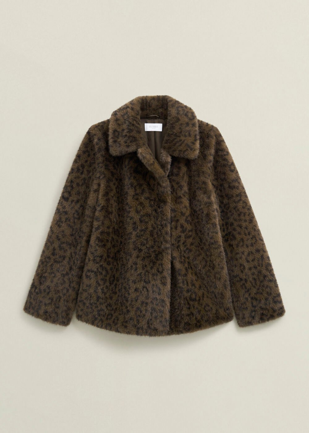 Dania Leopard Faux Fur Coat, Brown Multi, hi-res