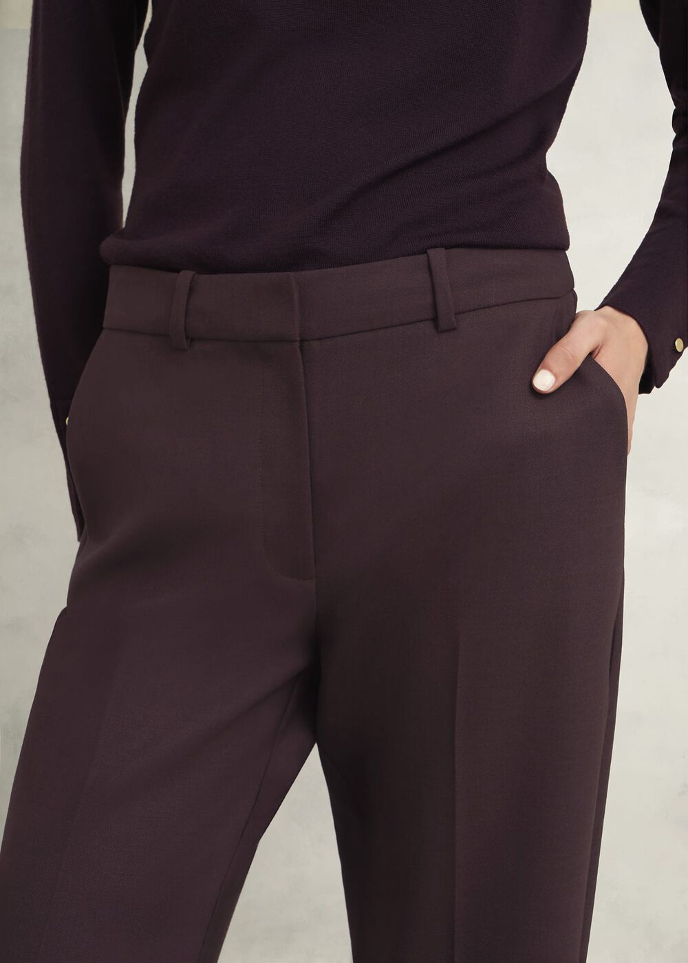 Gerrie Straight Trousers, Malbec Purple, hi-res