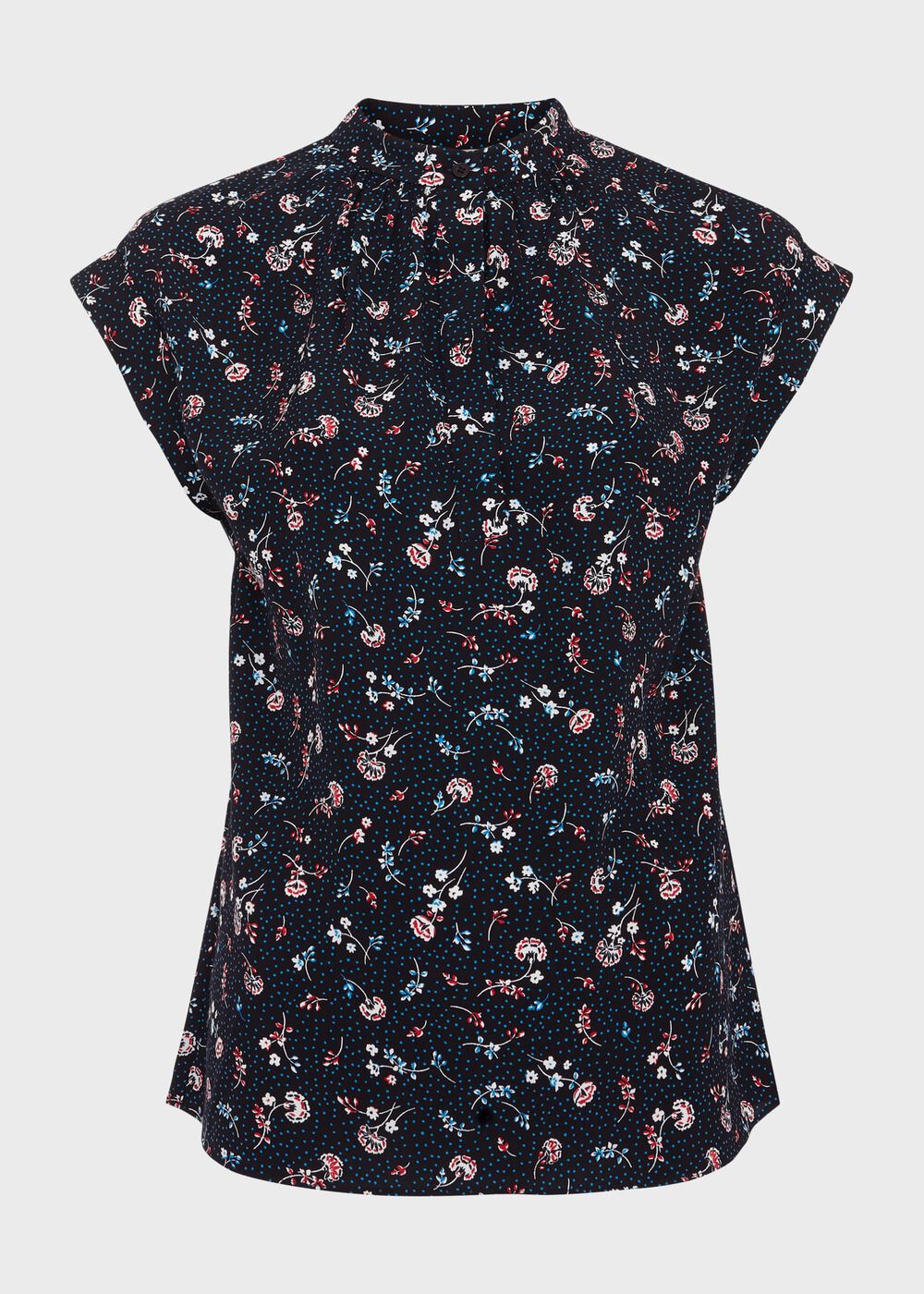 Carine Blouse, Navy Multi, hi-res