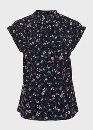 Carine Blouse, Navy Multi, hi-res