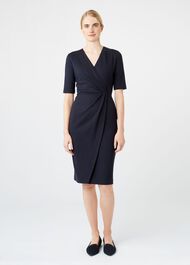 Olive Jersey Dress, Navy, hi-res