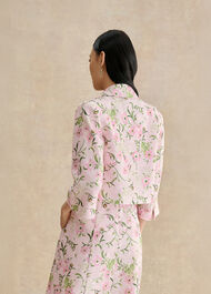 Lana Floral Jacquard Jacket, Pale Pink Multi, hi-res