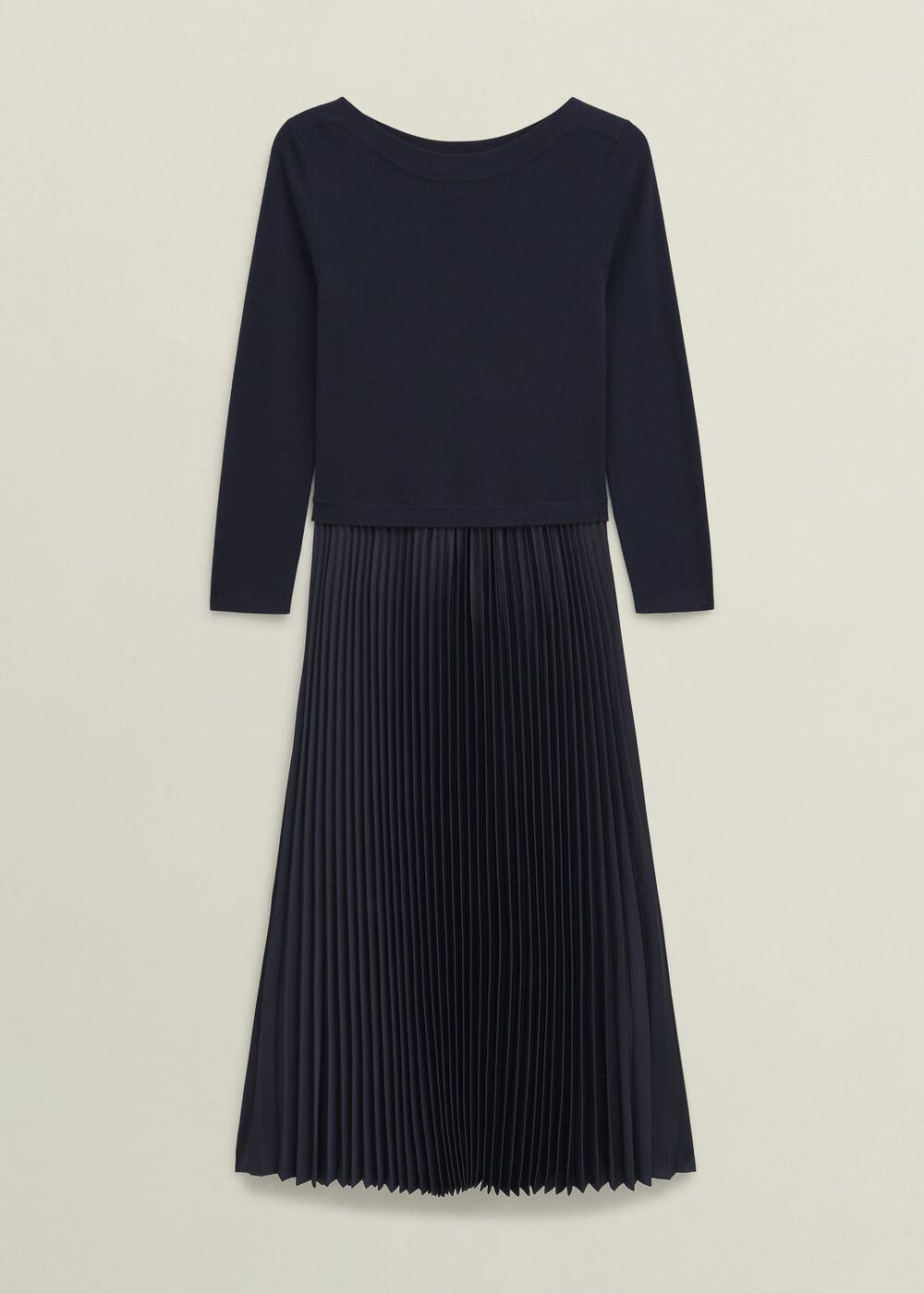 Lucinda Knitted Dress, Hobbs Navy, hi-res