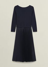 Lucinda Knitted Dress, Hobbs Navy, hi-res