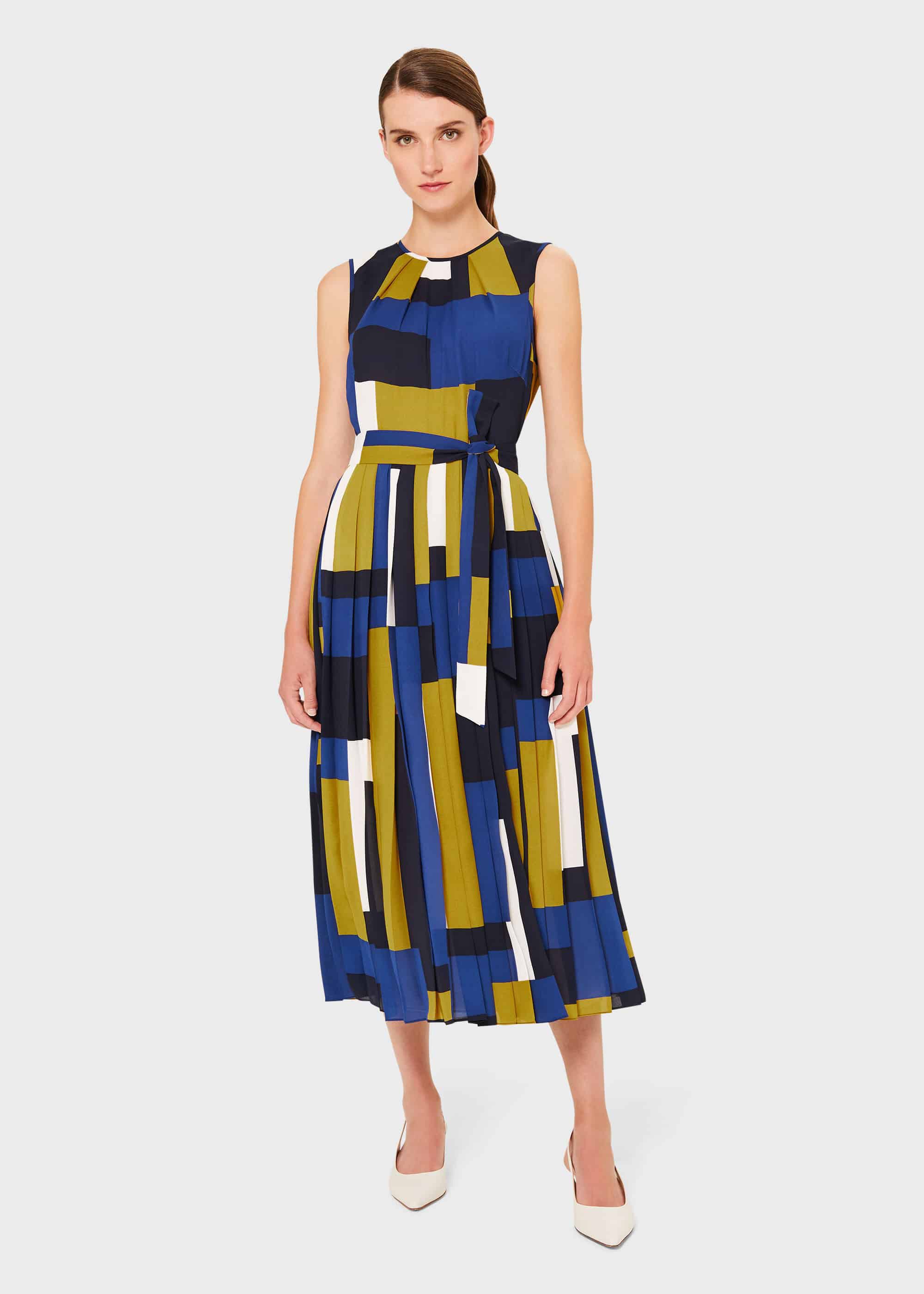 Colour block midi dress Clearance