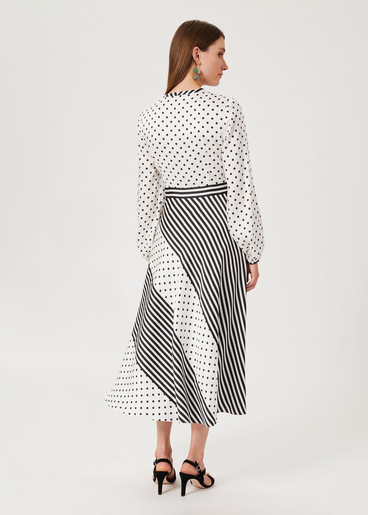 Imogen Spot Stripe Dress Hobbs