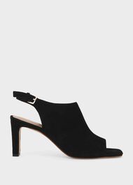 Heidi Suede Sandals, Black, hi-res