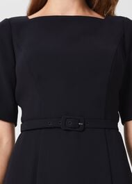 Abigail Square Neck Dress, Navy, hi-res