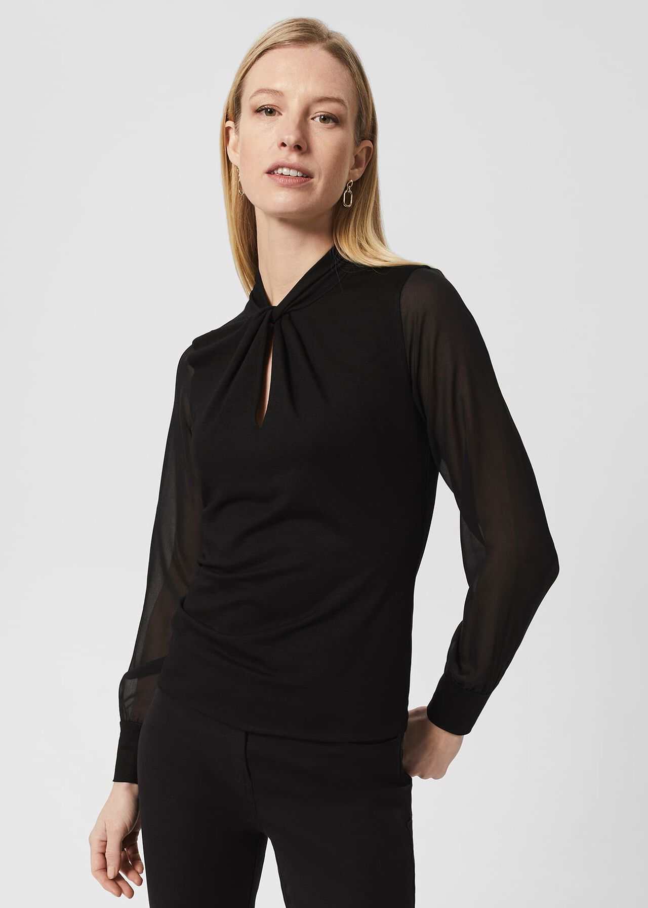 Ashley Top, Black, hi-res