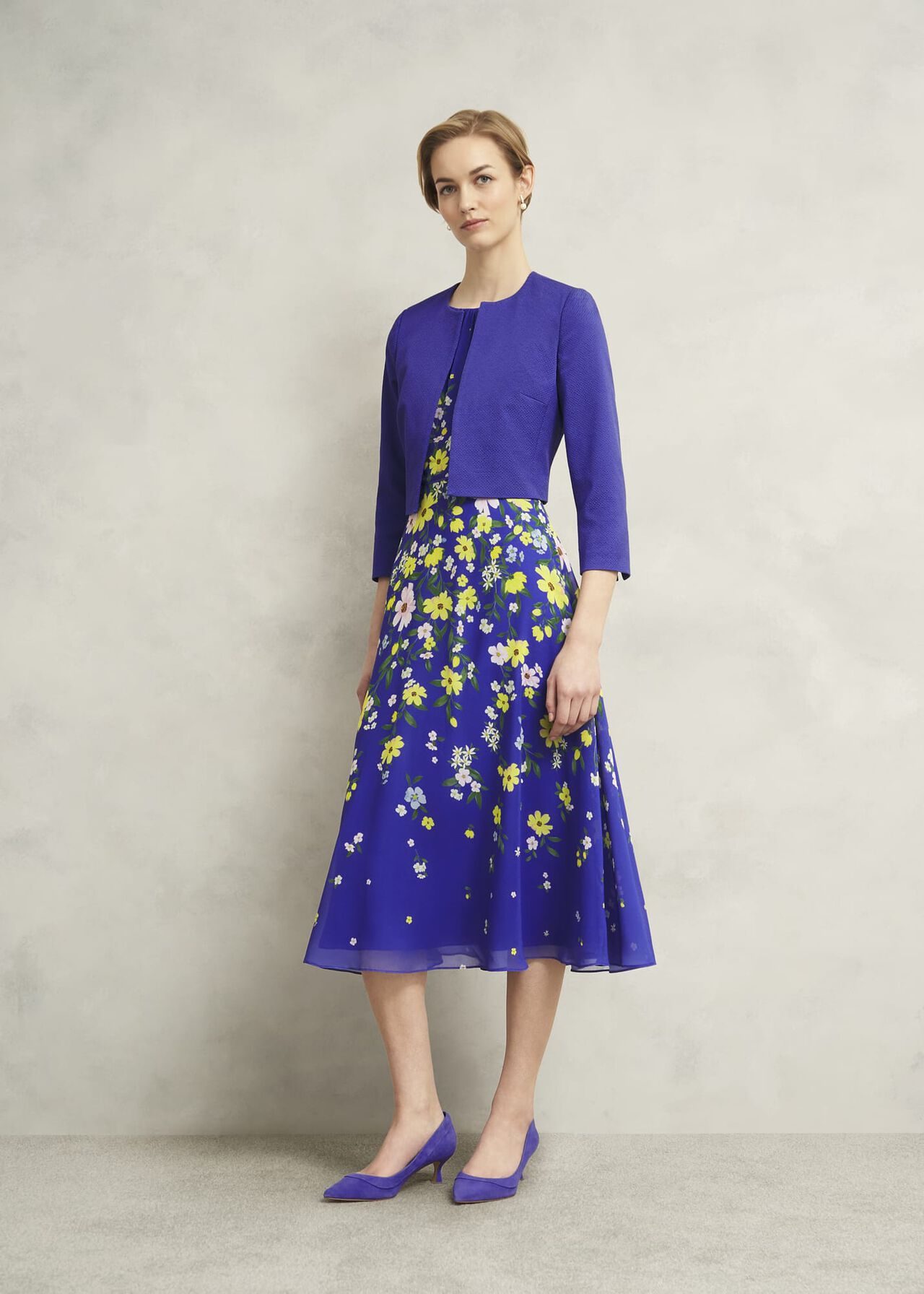 Hobbs Elize Textured Jacket Allium Blue Hobbs Elize Textured Jacket Allium Blue