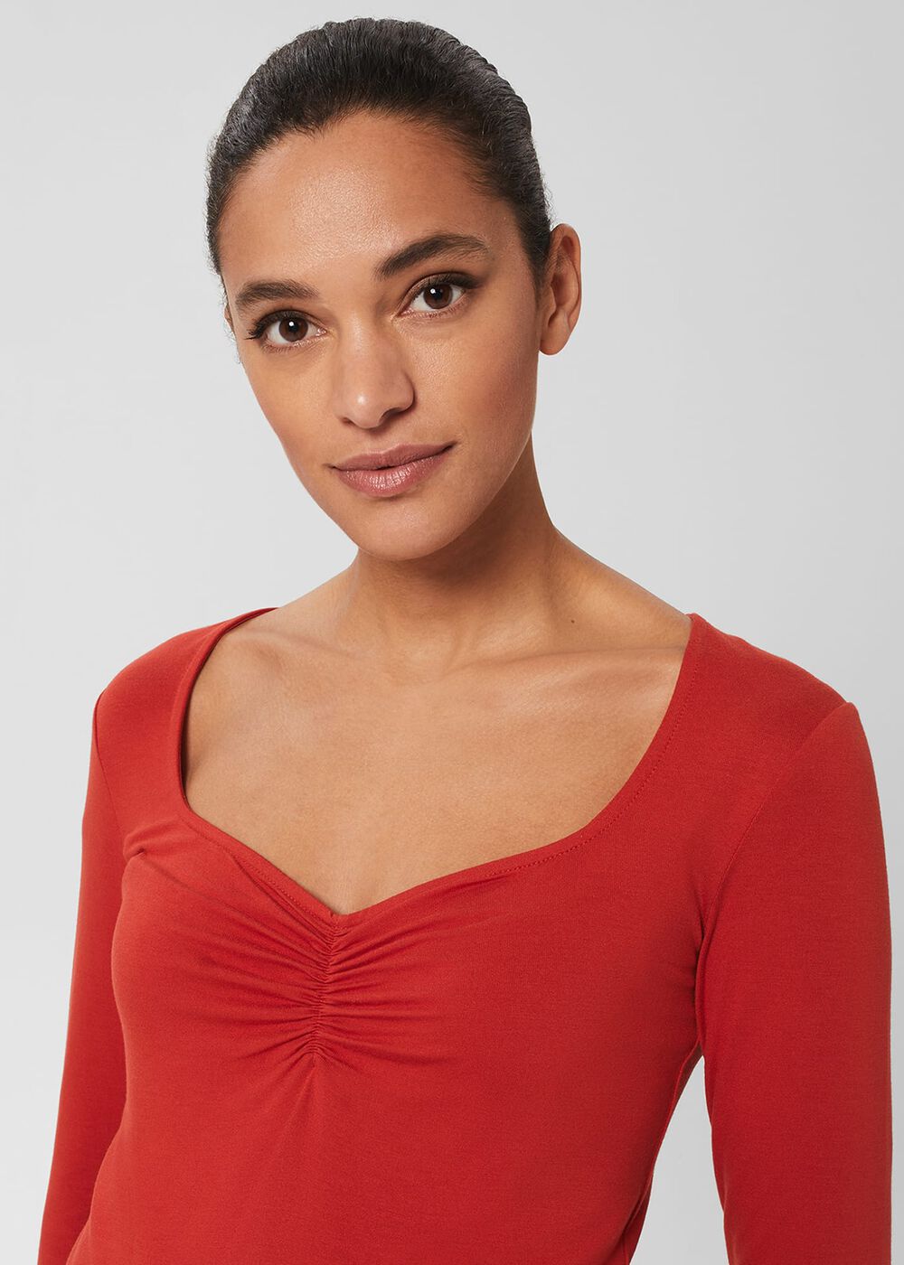 Velma Top, Dark Sienna Red, hi-res