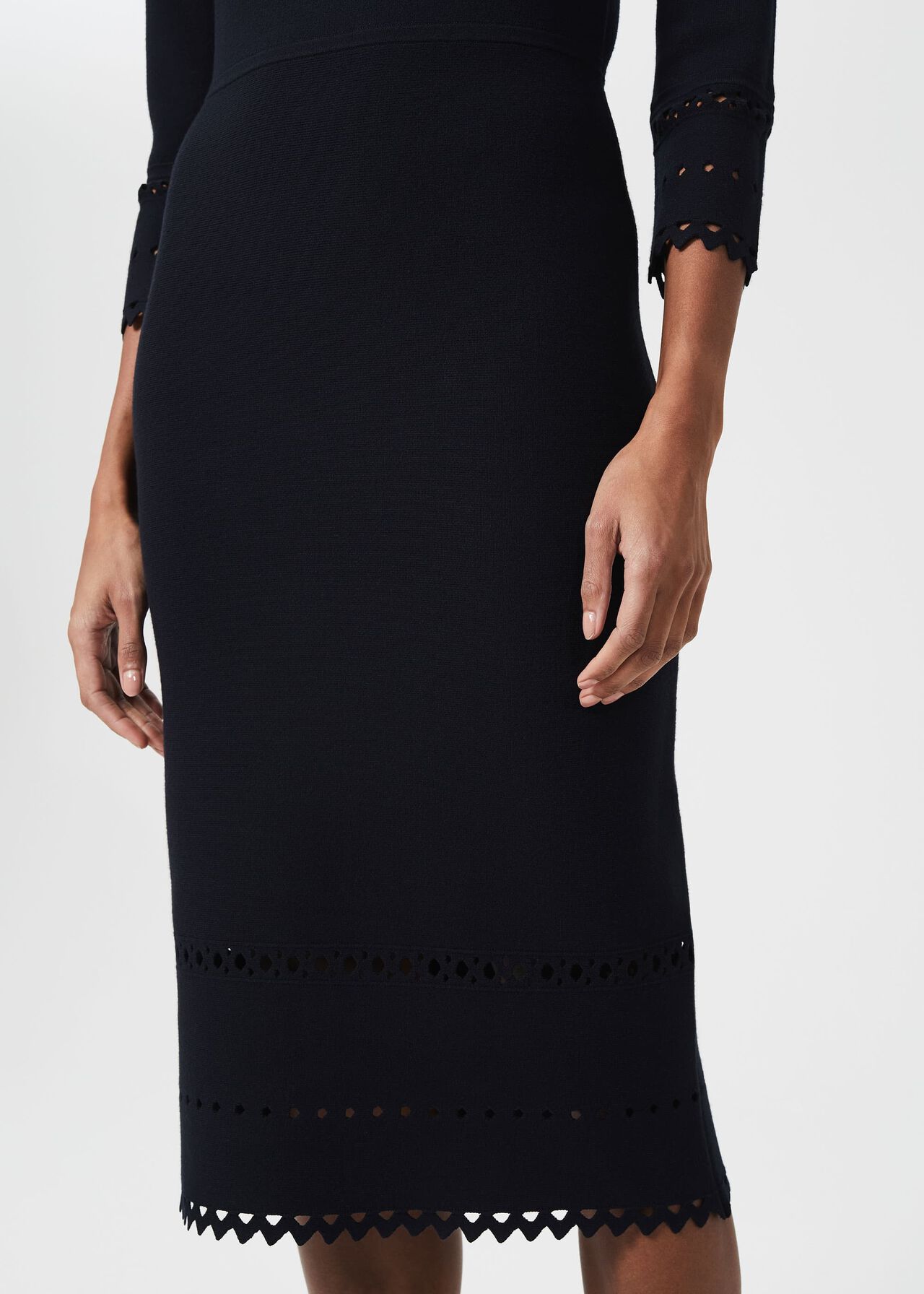 Myra Knitted Dress, Navy, hi-res