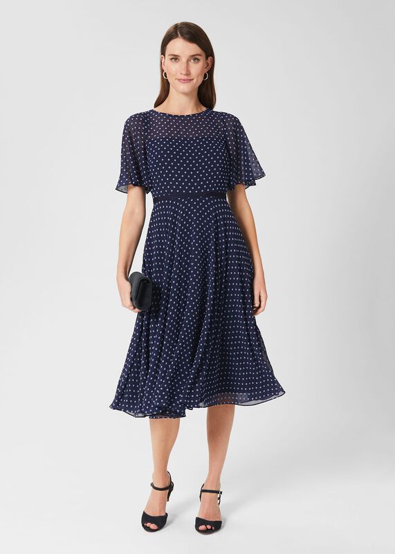 Eleanor Spot Fit And Flare Dress