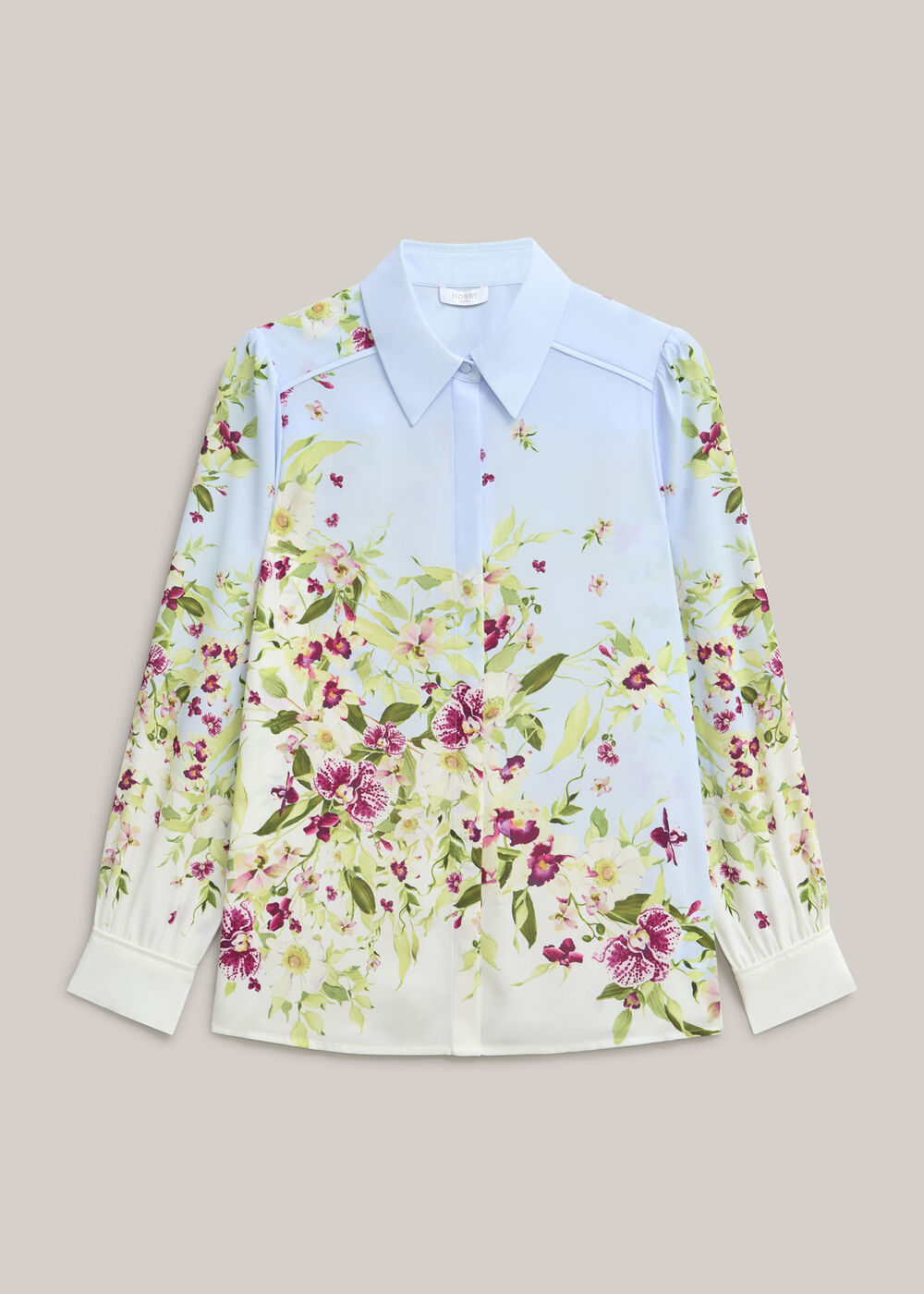 Sabina Floral Shirt, Pale Blue Multi, hi-res