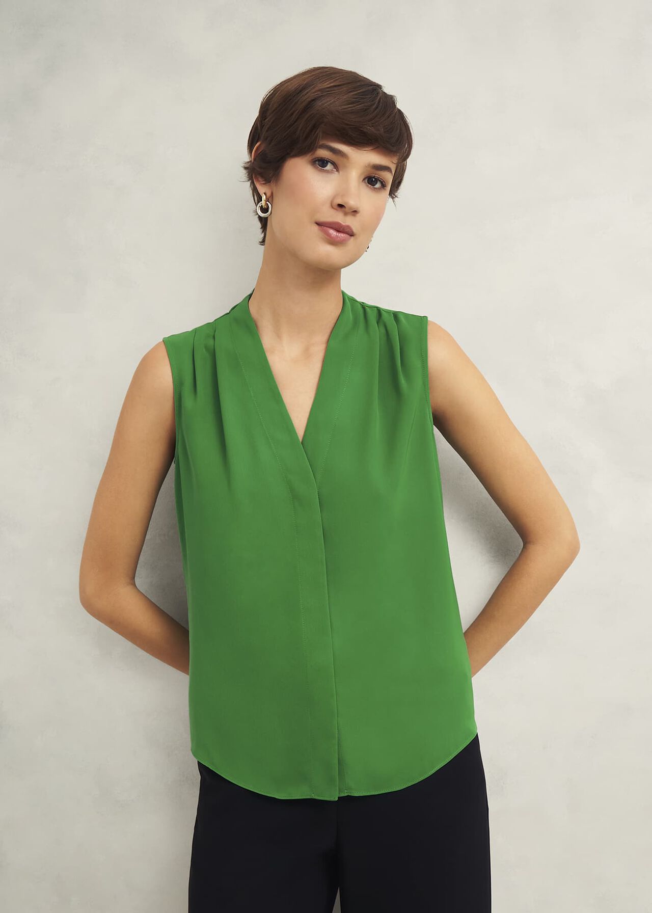 Poppy Blouse, Lush Green, hi-res