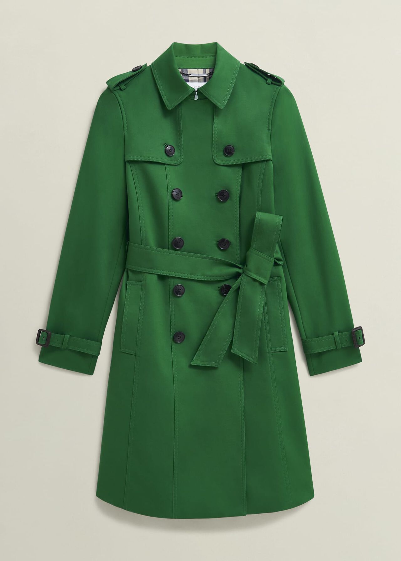 Skylar Shower Resistant Trench Coat, Verdant Green, hi-res