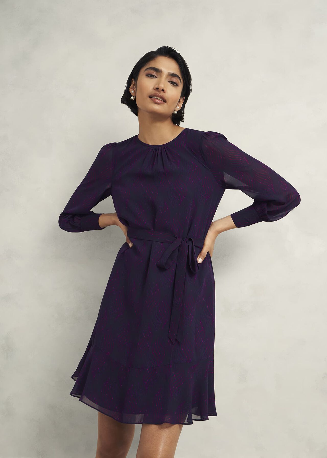 Frances Dress, Plum Multi, hi-res