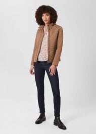 Thandie Quilted Jacket, Camel, hi-res