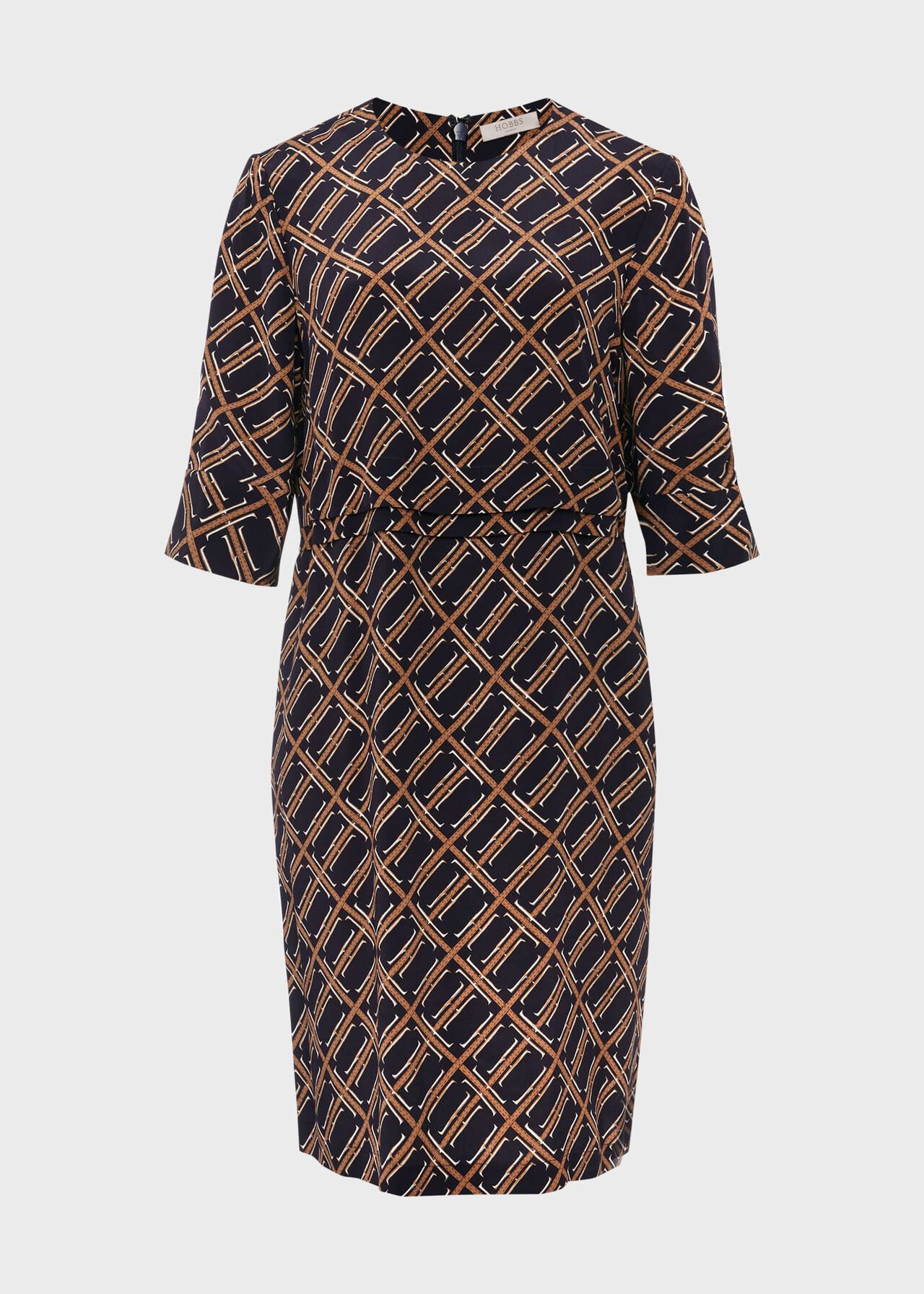 Ingrid Tunic Dress , Navy Multi, hi-res