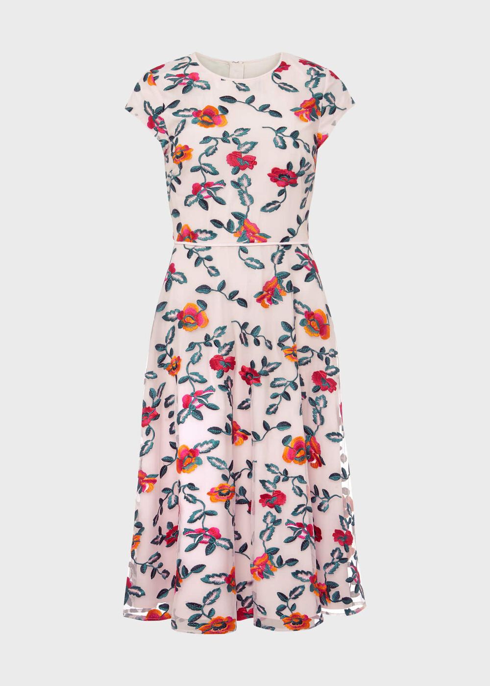 Tia Embroidered Dress, Pale Pink Multi, hi-res