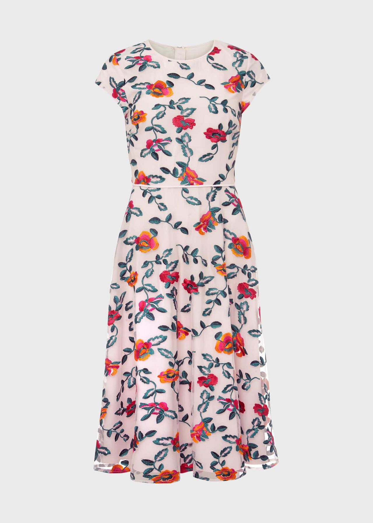 Tia Embroidered Dress, Pale Pink Multi, hi-res