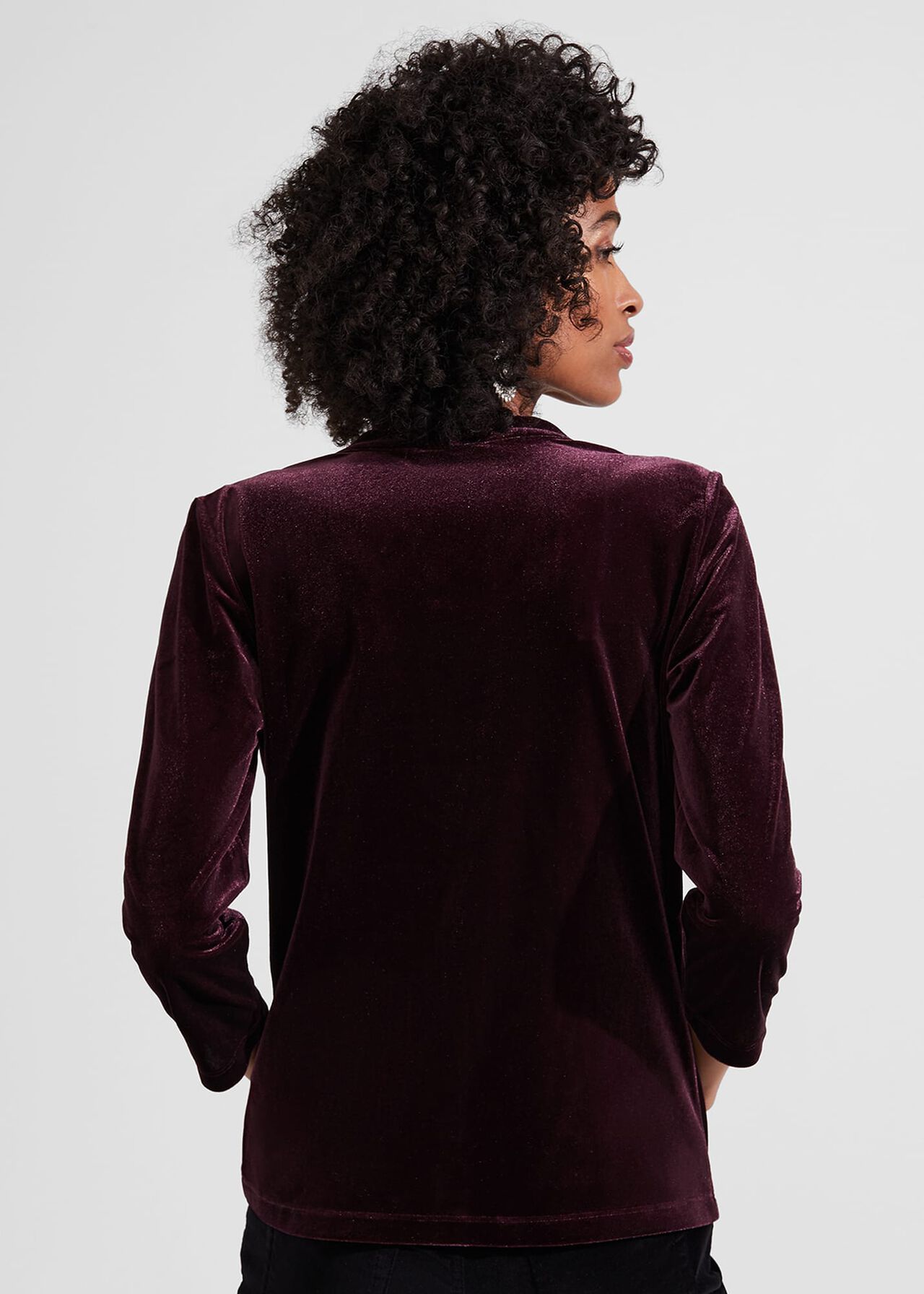 Velvet Hattie Top, Maroon Purple, hi-res