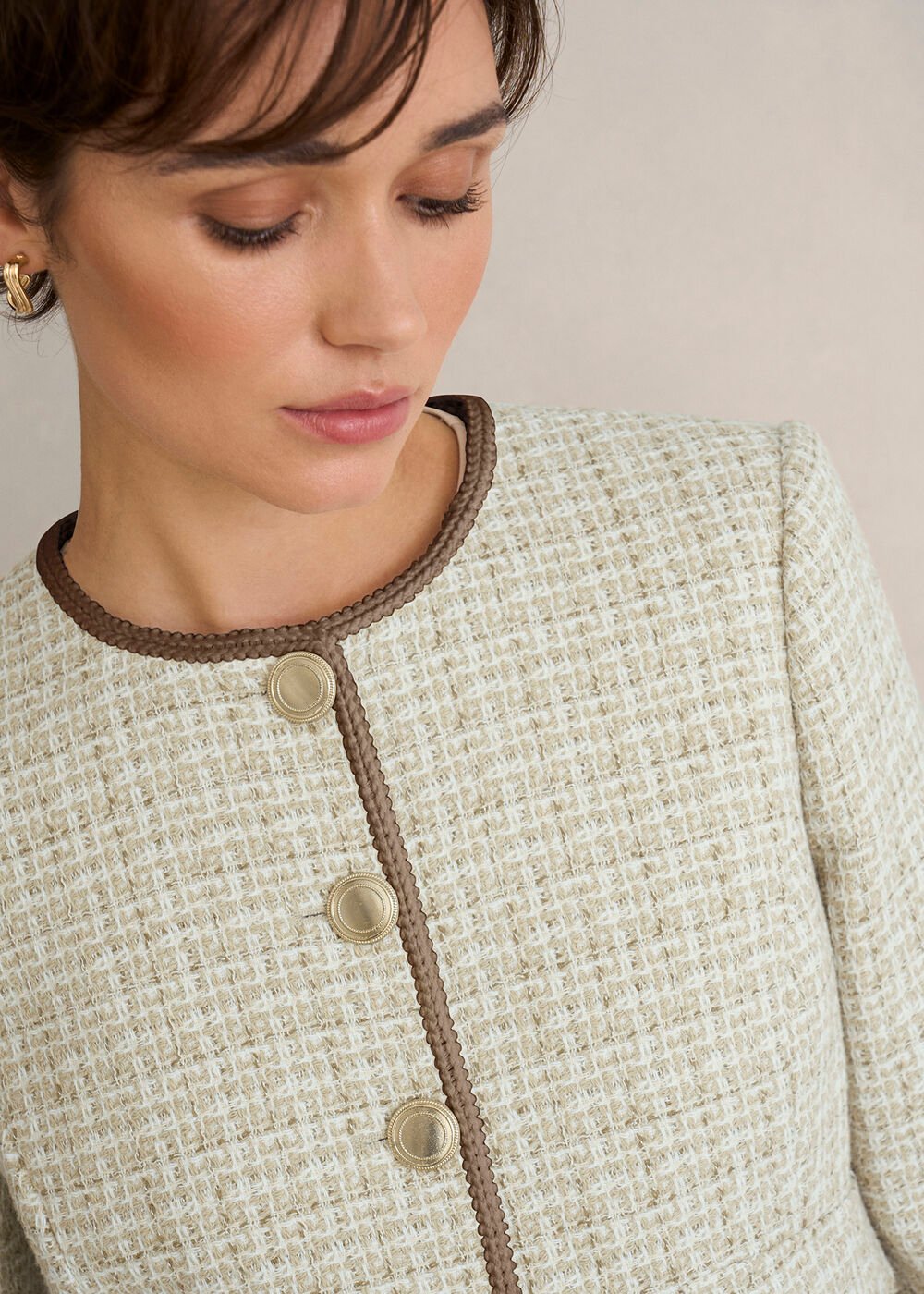 Carey Tweed Jacket, Camel Ivory, hi-res