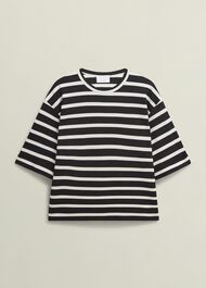 Holland Stripe T-Shirt, Black Ivory, hi-res