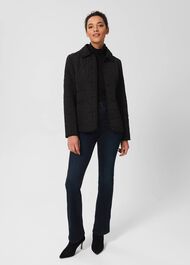 Katie Quilted Coat, Black, hi-res