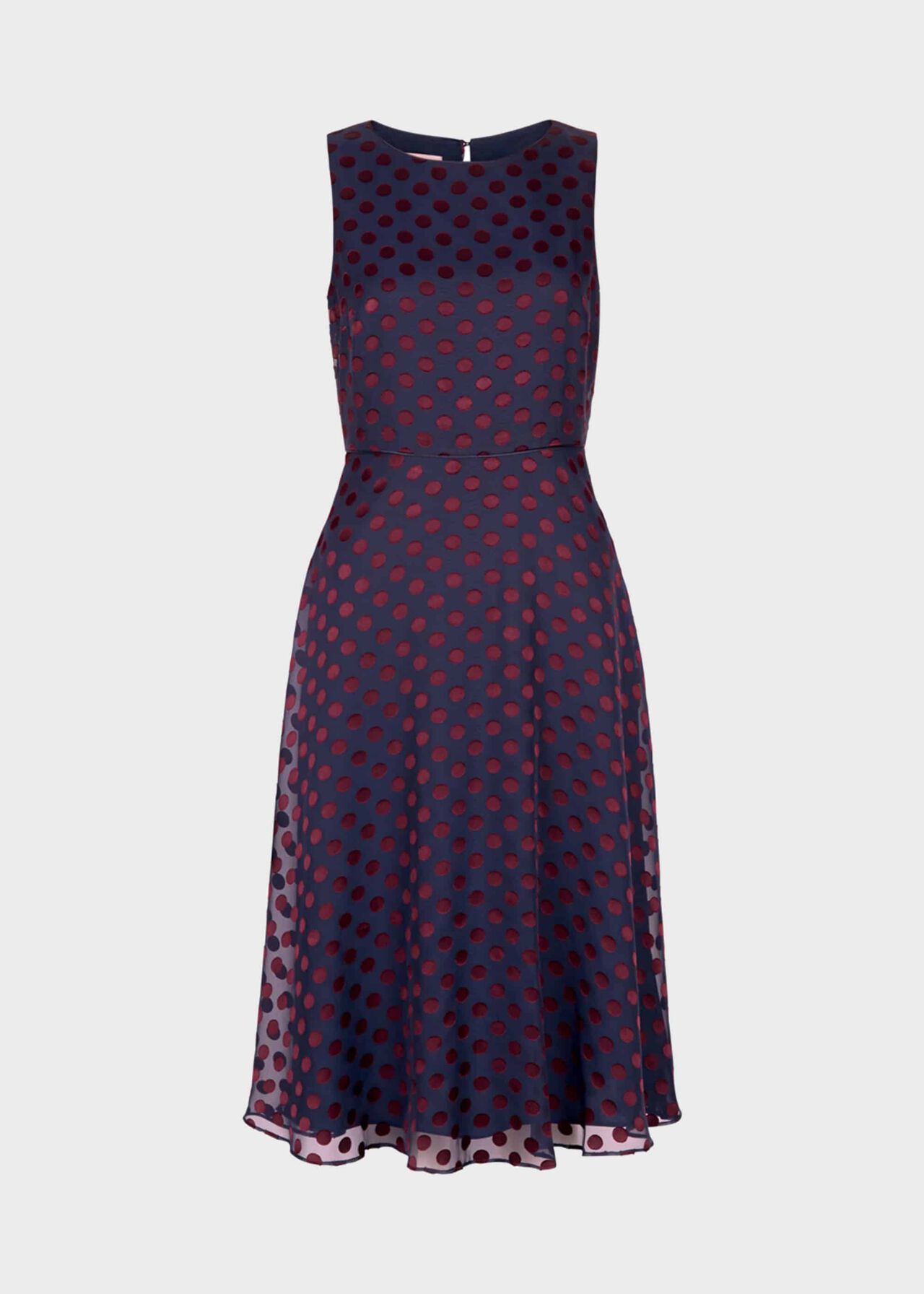 Adeline Dress Navy Burgundy