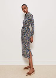 Elmire Dress, Navy Multi, hi-res