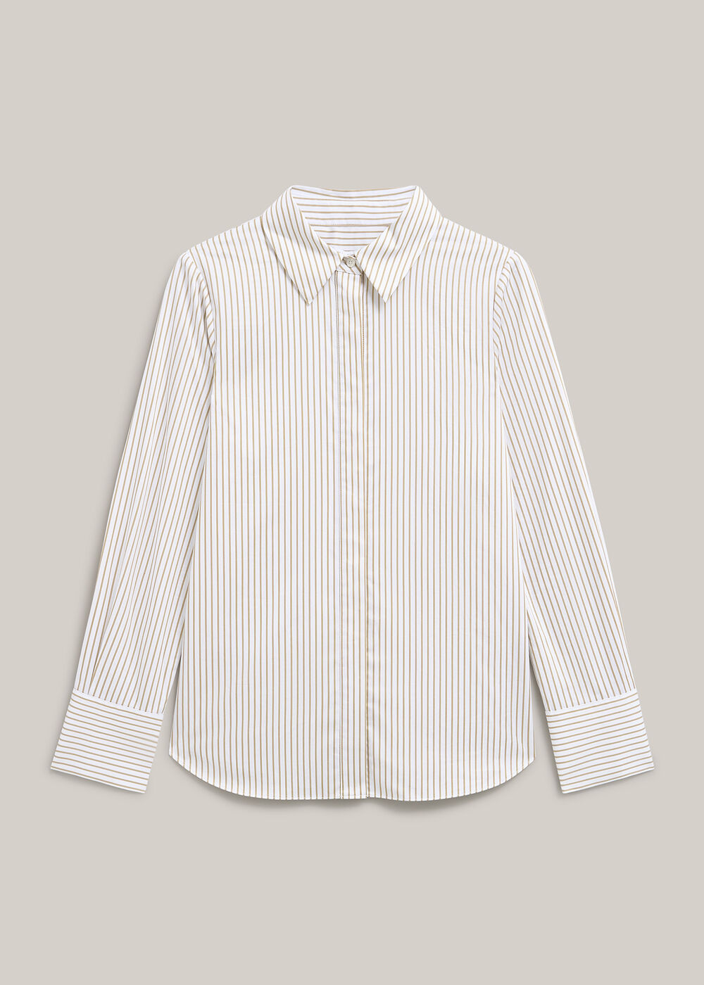 Andra Stripe Shirt, Neutral White, hi-res