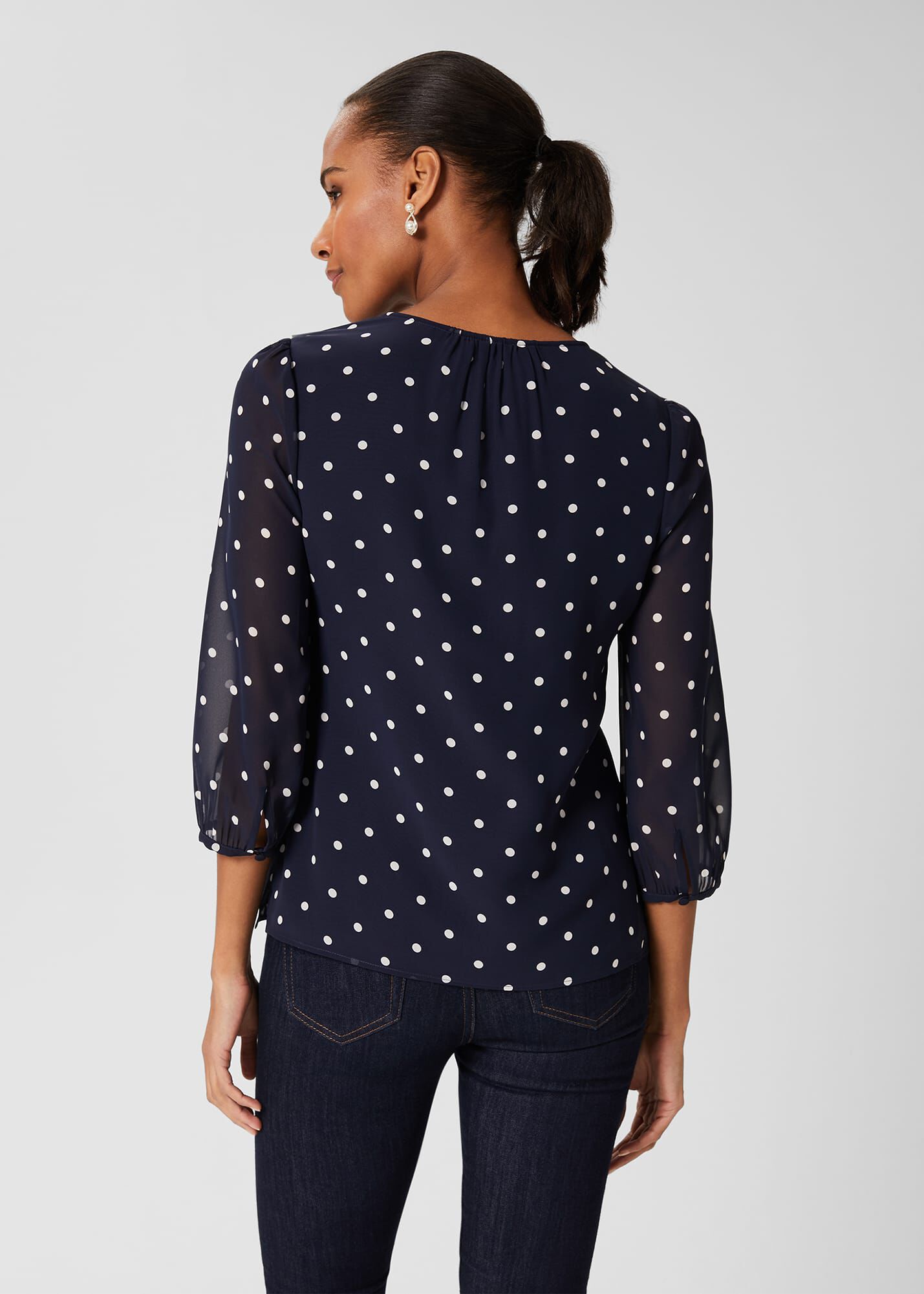 Hobbs polka discount dot blouse