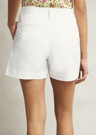 Reena Cotton Shorts, White, hi-res