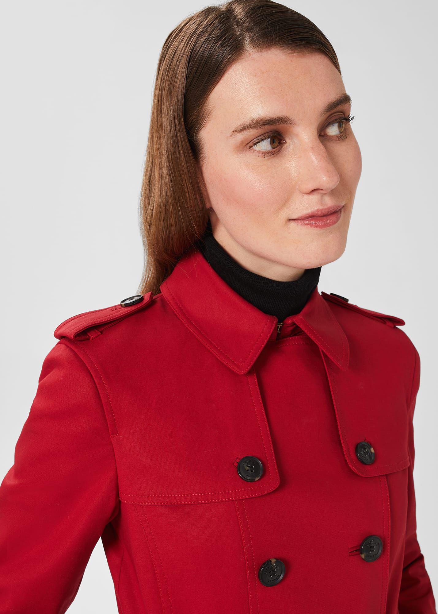 Hobbs red deals trench coat