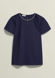 Lulu Embellished Top, Midnight, hi-res