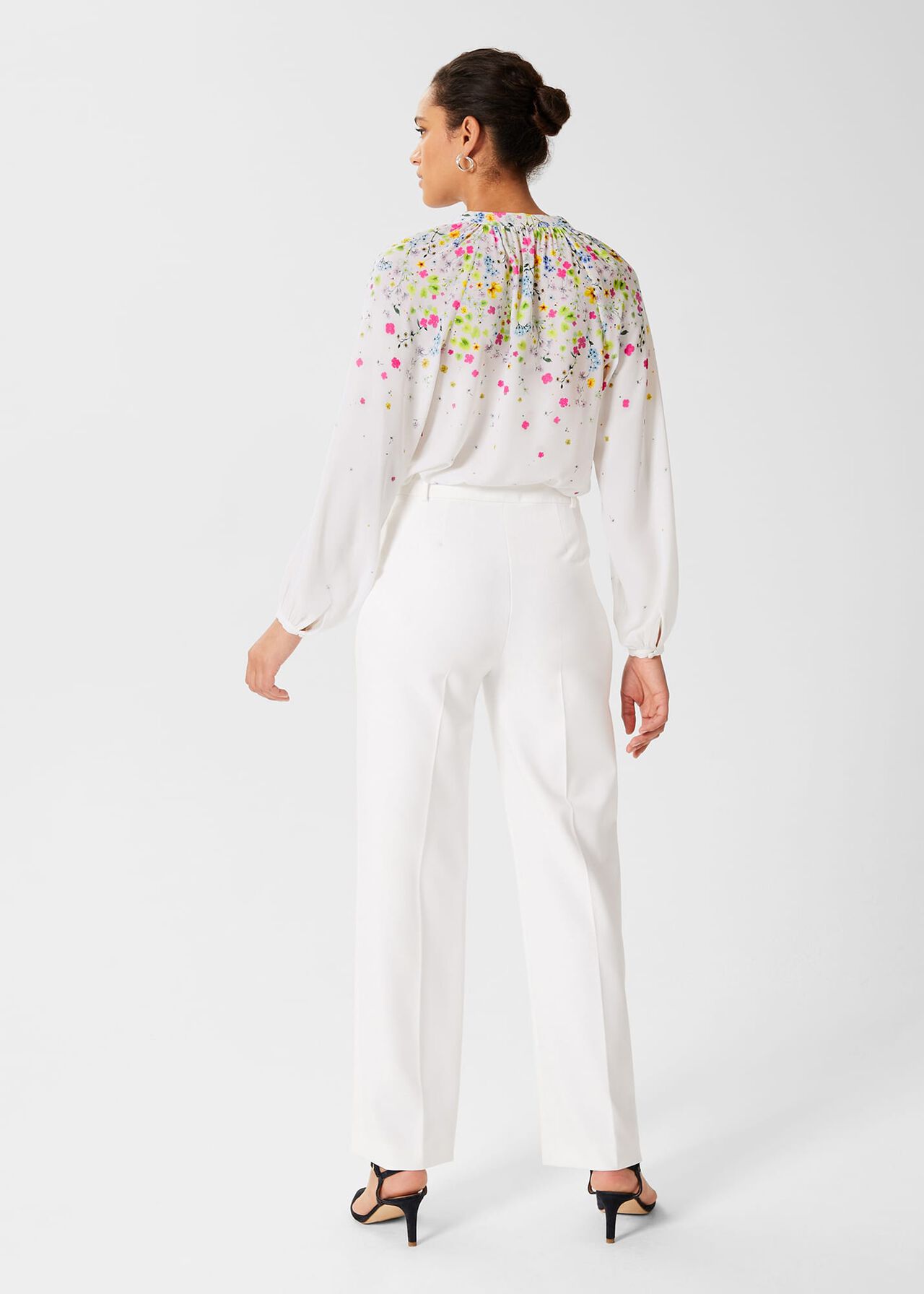 Natasha Wide Trousers, Ivory, hi-res